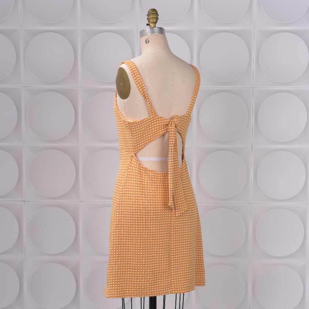 Free People mini dress Sz S Strap is sewn twisted in the back - Picture 2 of 3